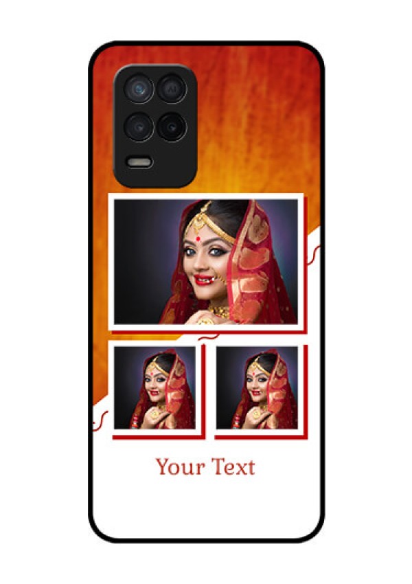 Realme Narzo 30 5G Custom Glass Phone Case - Wedding Memories Design 