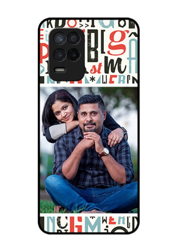 Realme Narzo 30 5G Personalized Glass Phone Case - Alphabet Design