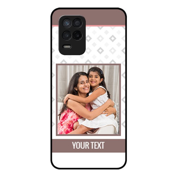 Realme Narzo 30 5G Photo Printing on Glass Case - Simple Diamond Design Realme Narzo 30 5G Photo Printing on Glass Case - Simple Diamond Design