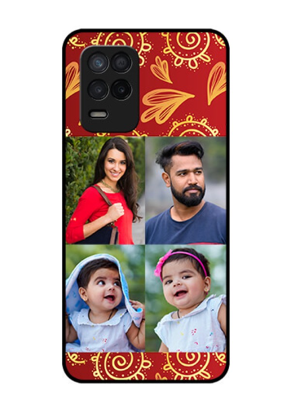 Realme Narzo 30 5G Photo Printing on Glass Case - 4 Image Traditional Design