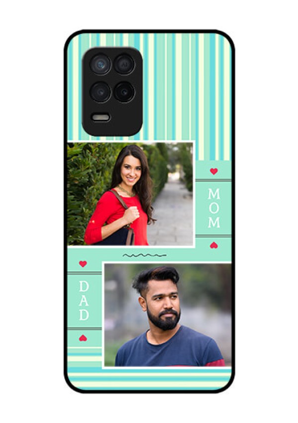 Realme Narzo 30 5G Custom Glass Phone Case - Mom & Dad Pic Design