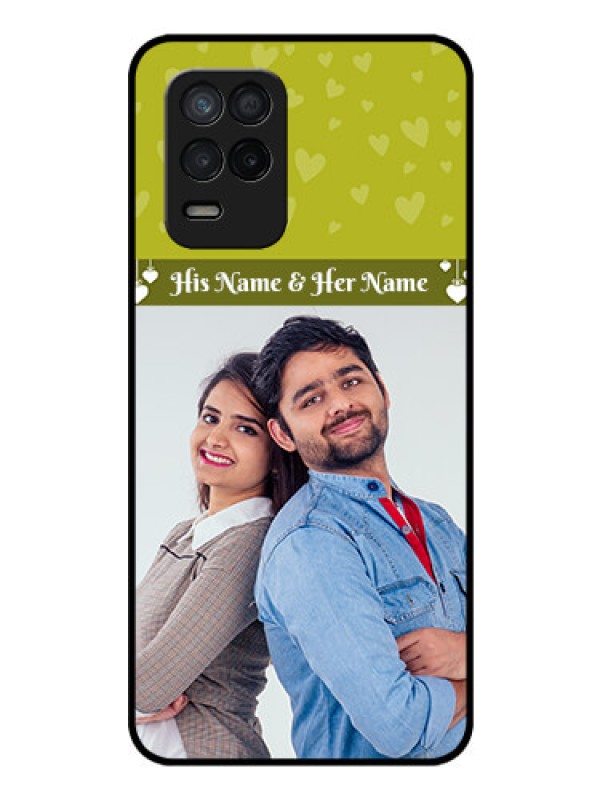 Custom Realme Narzo 30 5G Custom Glass Phone Case - You & Me Heart Design