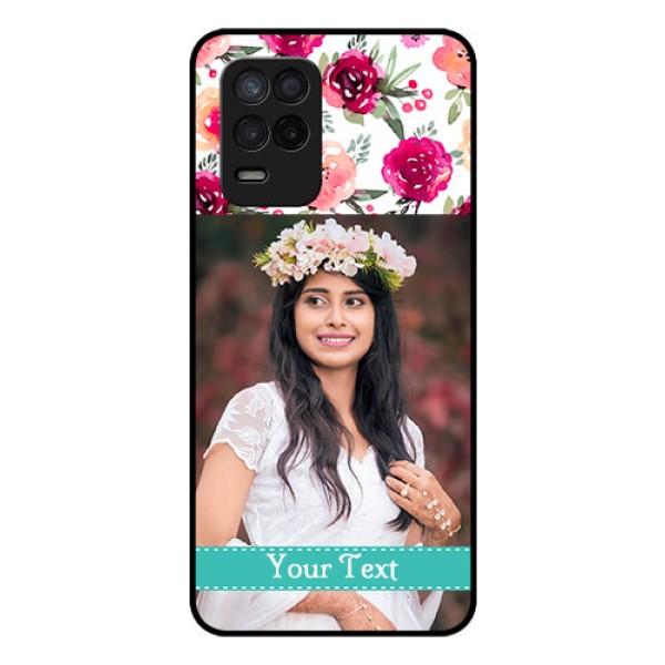 Realme Narzo 30 5G Custom Glass Phone Case - Watercolor Floral Design Realme Narzo 30 5G Custom Glass Phone Case - Watercolor Floral Design