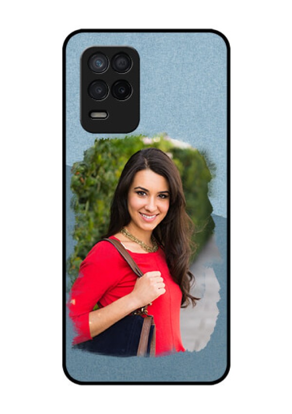 Realme Narzo 30 5G Custom Glass Mobile Case - Grunge Line Art Design