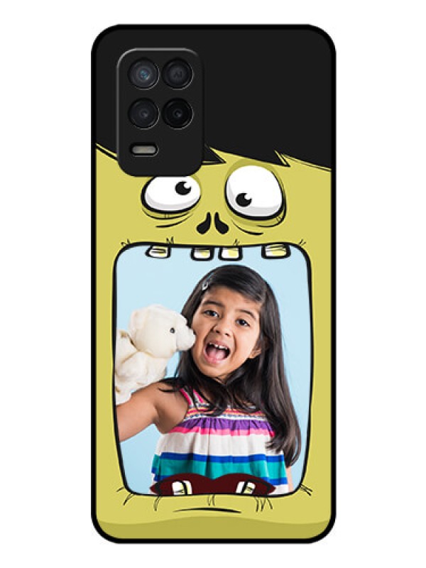 Custom Realme Narzo 30 5G Personalized Glass Phone Case - Cartoon monster back case Design