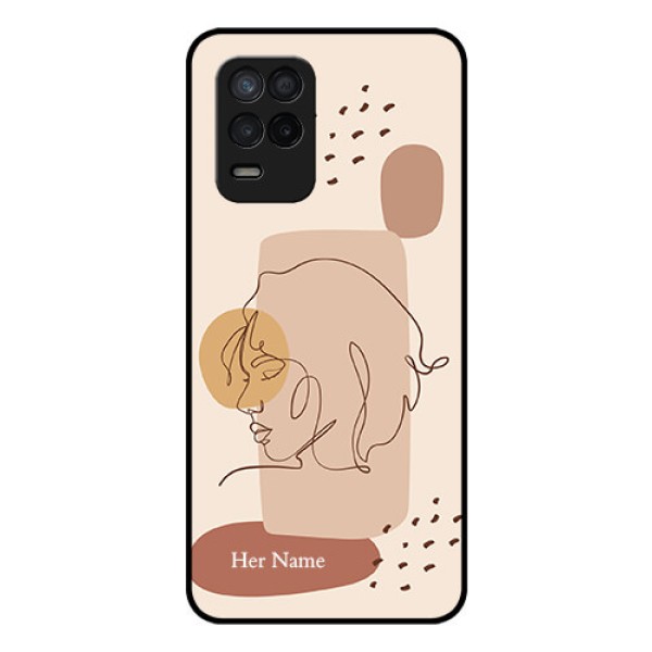 Narzo 30 5G Photo Printing on Glass Case - Calm Woman line art Design Narzo 30 5G Photo Printing on Glass Case - Calm Woman line art Design