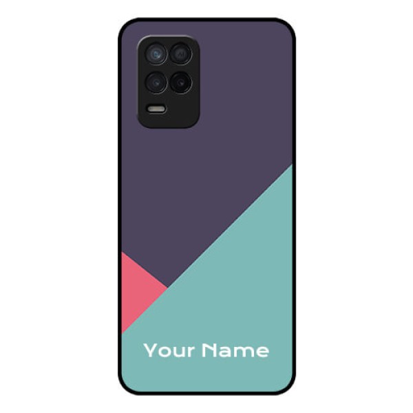 Narzo 30 5G Custom Glass Mobile Case - Tri Color abstract Design