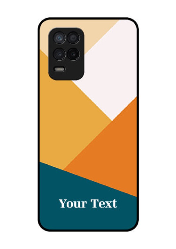 Narzo 30 5G Personalized Glass Phone Case - Stacked Multi-colour Design