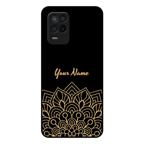 Narzo 30 5G Custom Glass Phone Case - Golden mandala Design Narzo 30 5G Custom Glass Phone Case - Golden mandala Design
