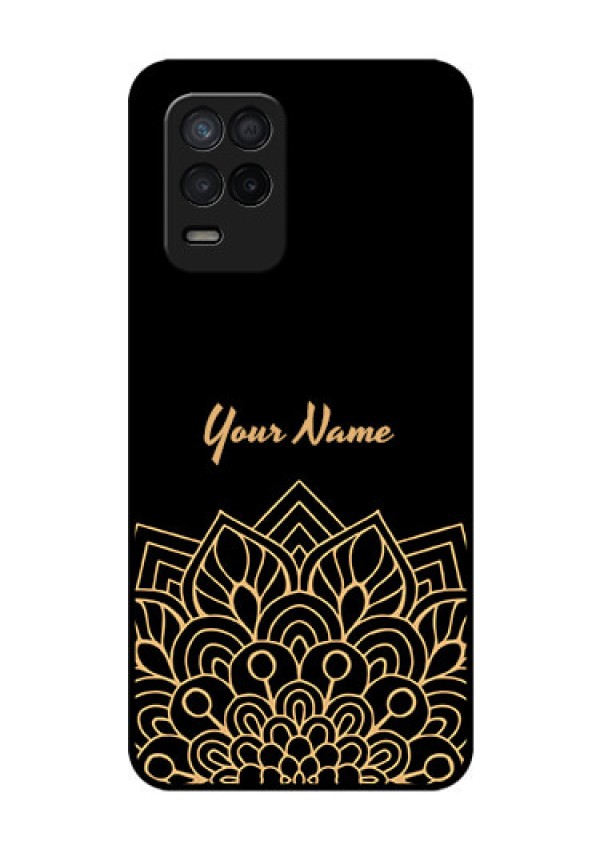 Narzo 30 5G Custom Glass Phone Case - Golden mandala Design