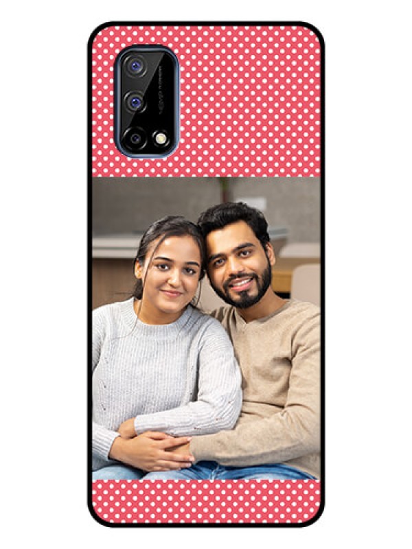 Custom Realme Narzo 30 Pro 5G Custom Glass Phone Case - White Dotted Design