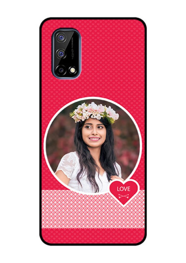 Realme Narzo 30 Pro 5G Personalised Glass Phone Case - Pink Pattern Design