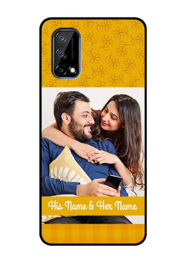 Realme Narzo 30 Pro 5G Custom Glass Mobile Case - Yellow Floral Design