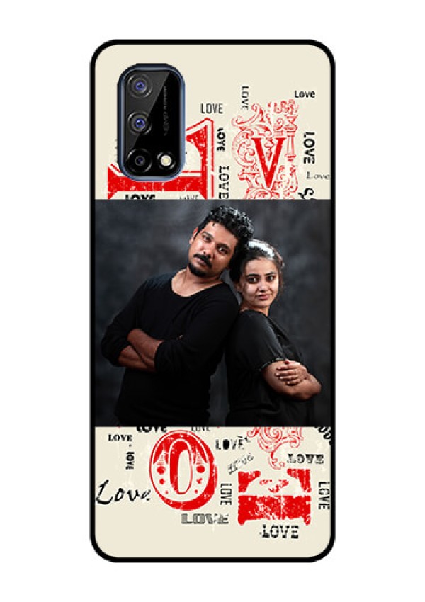 Realme Narzo 30 Pro 5G Photo Printing on Glass Case - Trendy Love Design Case