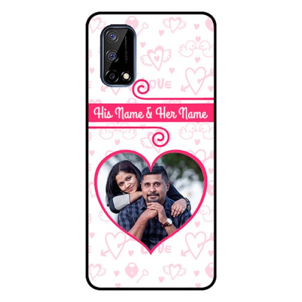 Realme Narzo 30 Pro 5G Personalized Glass Phone Case - Heart Shape Love Design Realme Narzo 30 Pro 5G Personalized Glass Phone Case - Heart Shape Love Design