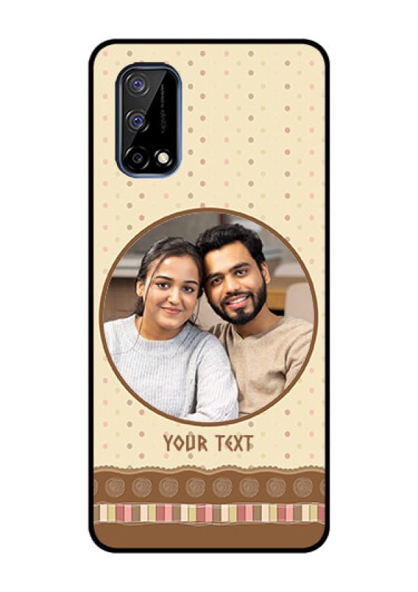 Realme Narzo 30 Pro 5G Custom Glass Mobile Case - Brown Dotted Mobile Case Design