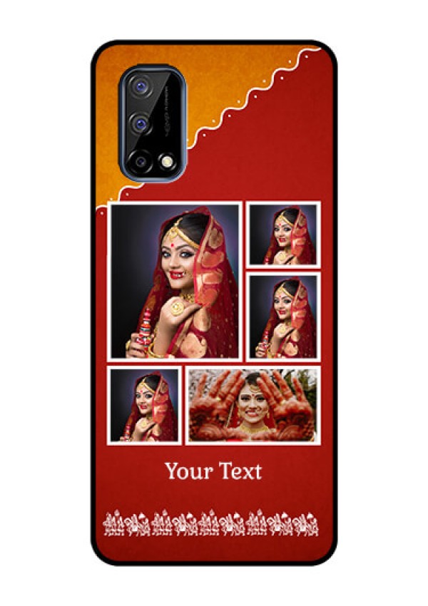 Realme Narzo 30 Pro 5G Personalized Glass Phone Case - Wedding Pic Upload Design