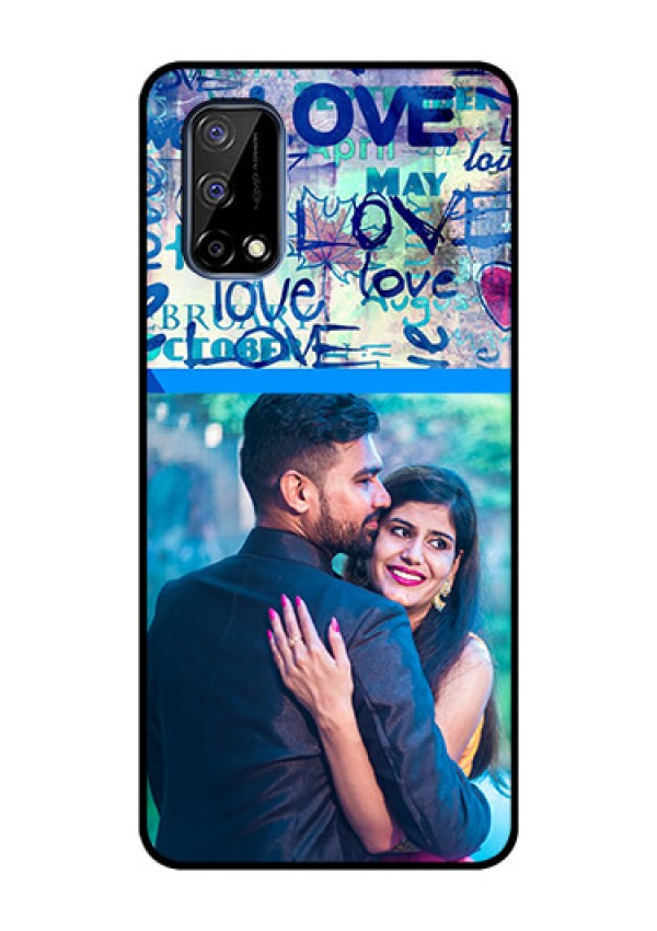 Realme Narzo 30 Pro 5G Custom Glass Mobile Case - Colorful Love Design