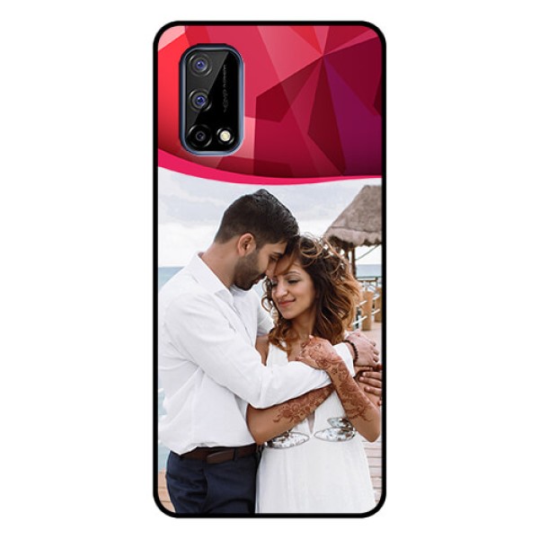 Realme Narzo 30 Pro 5G Custom Glass Mobile Case - Red Abstract Design