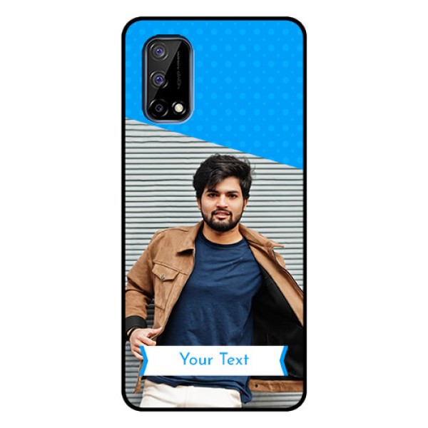 Realme Narzo 30 Pro 5G Photo Printing on Glass Case - Simple Blue Color Design Realme Narzo 30 Pro 5G Photo Printing on Glass Case - Simple Blue Color Design