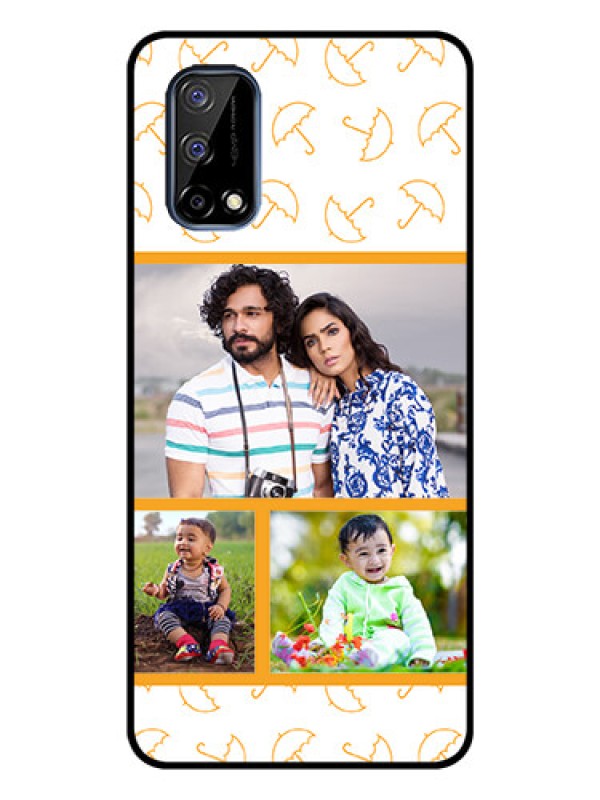 Custom Realme Narzo 30 Pro 5G Custom Glass Mobile Case - Yellow Pattern Design