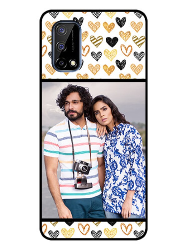Custom Realme Narzo 30 Pro 5G Photo Printing on Glass Case - Love Symbol Design