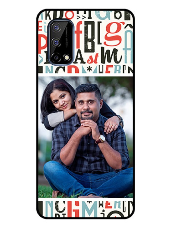 Custom Realme Narzo 30 Pro 5G Personalized Glass Phone Case - Alphabet Design