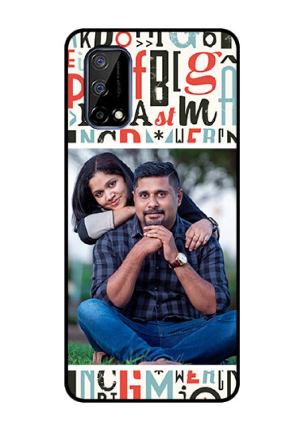Realme Narzo 30 Pro 5G Personalized Glass Phone Case - Alphabet Design