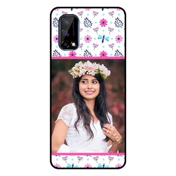 Realme Narzo 30 Pro 5G Photo Printing on Glass Case - Colorful Flower Design Realme Narzo 30 Pro 5G Photo Printing on Glass Case - Colorful Flower Design
