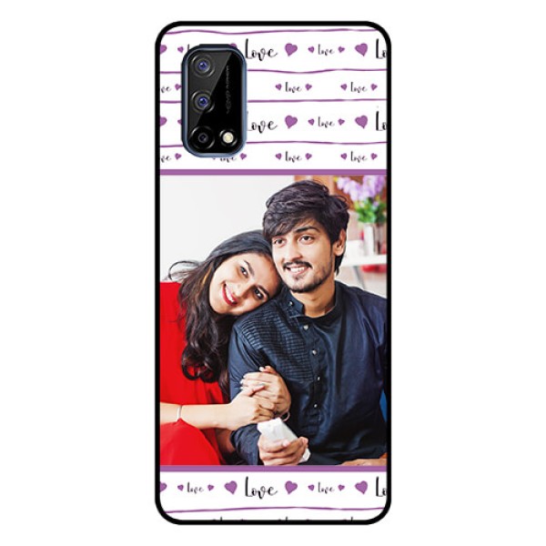 Realme Narzo 30 Pro 5G Custom Glass Mobile Case - Couples Heart Design