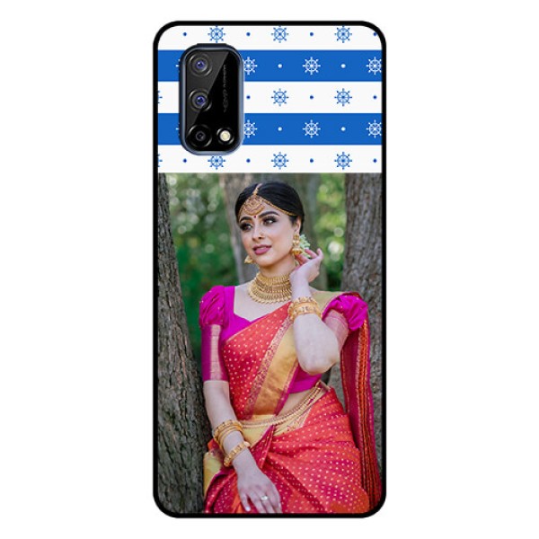 Realme Narzo 30 Pro 5G Photo Printing on Glass Case - Snow Pattern Design