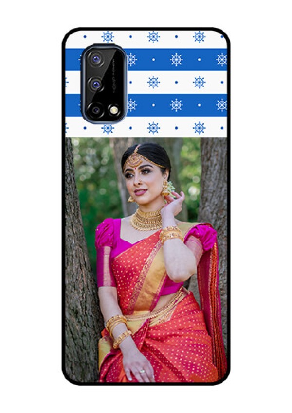 Realme Narzo 30 Pro 5G Photo Printing on Glass Case - Snow Pattern Design