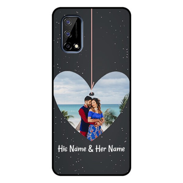 Realme Narzo 30 Pro 5G Custom Glass Phone Case - Hanging Heart Design