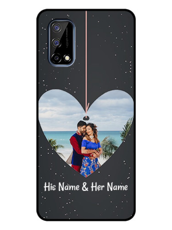 Custom Realme Narzo 30 Pro 5G Custom Glass Phone Case - Hanging Heart Design