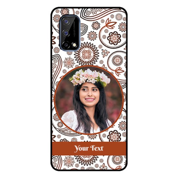 Realme Narzo 30 Pro 5G Custom Glass Mobile Case - Abstract Floral Design 