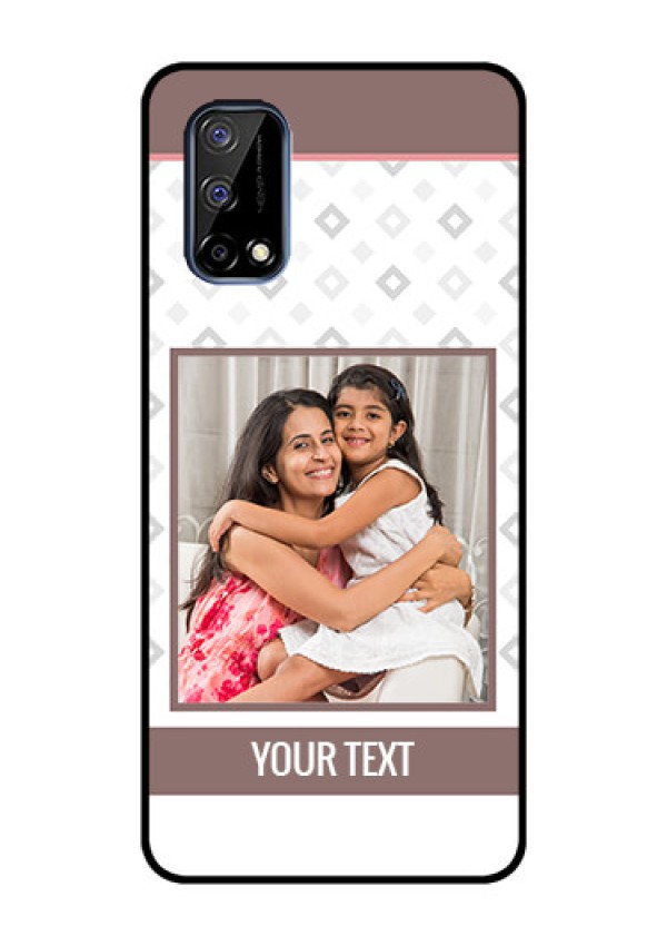 Realme Narzo 30 Pro 5G Photo Printing on Glass Case - Simple Diamond Design