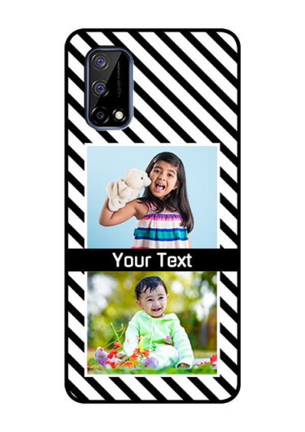 Realme Narzo 30 Pro 5G Photo Printing on Glass Case - Black And White Stripes Design