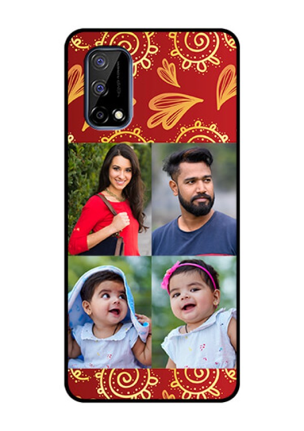 Realme Narzo 30 Pro 5G Photo Printing on Glass Case - 4 Image Traditional Design