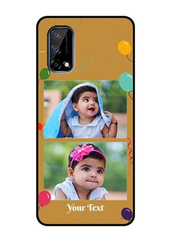 Realme Narzo 30 Pro 5G Personalized Glass Phone Case - Image Holder with Birthday Celebrations Design