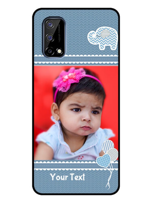 Custom Realme Narzo 30 Pro 5G Photo Printing on Glass Case - with Kids Pattern Design