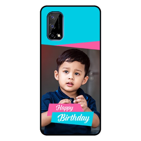 Realme Narzo 30 Pro 5G Personalized Glass Phone Case - Image Holder with 2 Color Design