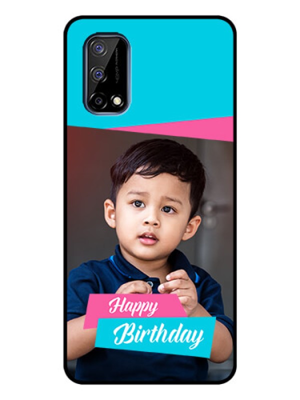Custom Realme Narzo 30 Pro 5G Personalized Glass Phone Case - Image Holder with 2 Color Design