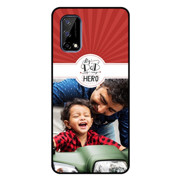 Realme Narzo 30 Pro 5G Photo Printing on Glass Case - My Dad Hero Design