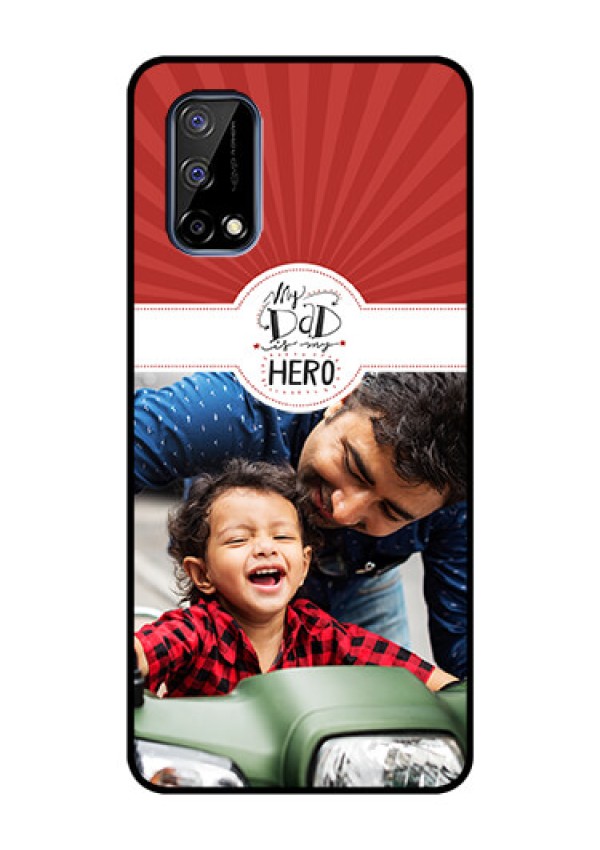 Realme Narzo 30 Pro 5G Photo Printing on Glass Case - My Dad Hero Design