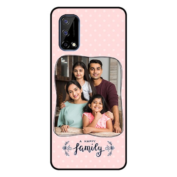 Realme Narzo 30 Pro 5G Custom Glass Phone Case - Family with Dots Design