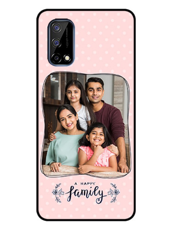 Custom Realme Narzo 30 Pro 5G Custom Glass Phone Case - Family with Dots Design