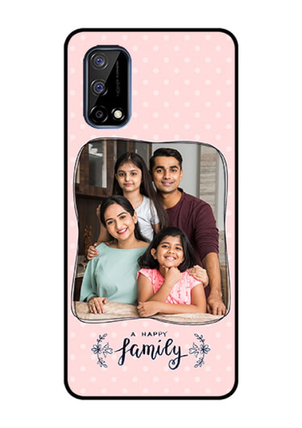 Realme Narzo 30 Pro 5G Custom Glass Phone Case - Family with Dots Design