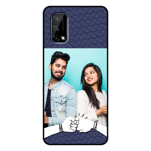 Realme Narzo 30 Pro 5G Photo Printing on Glass Case - with Best Friends Design Realme Narzo 30 Pro 5G Photo Printing on Glass Case - with Best Friends Design