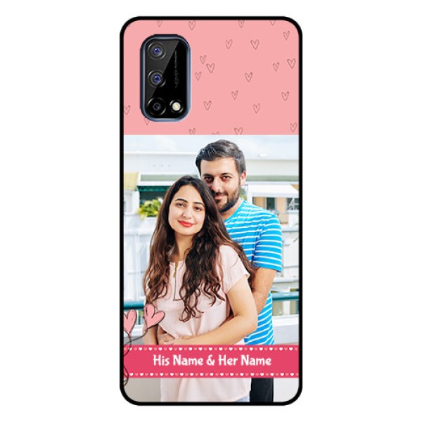 Realme Narzo 30 Pro 5G Personalized Glass Phone Case - Love Design Peach Color Realme Narzo 30 Pro 5G Personalized Glass Phone Case - Love Design Peach Color