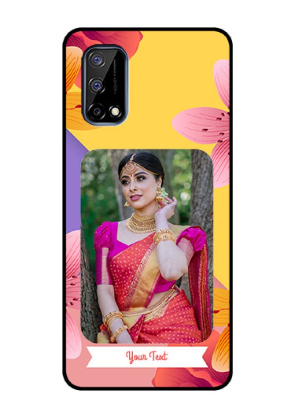 Realme Narzo 30 Pro 5G Custom Glass Mobile Case - 3 Image With Vintage Floral Design